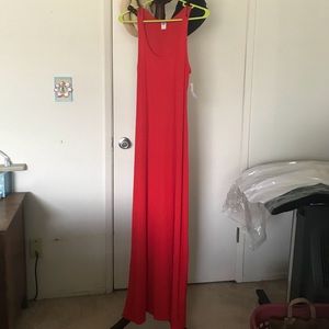 Long sleeveless summer dress